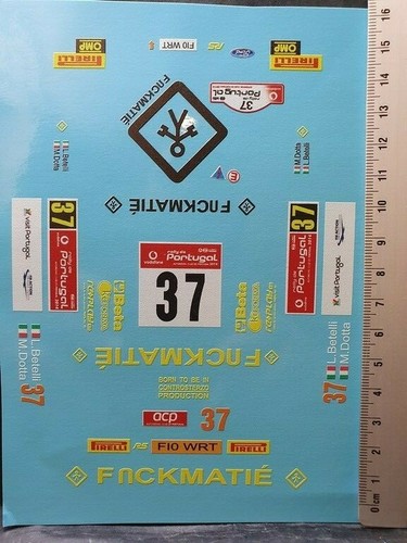 Decals ford fiesta - 1/18,