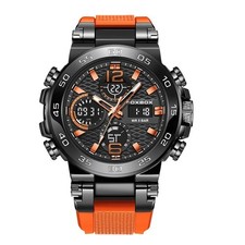 Montre Homme FOXBOX FB0077 – Double Affichage Sport - Couleur Noir & Orange