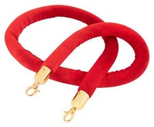 Corde velours rouge or - corde, de
