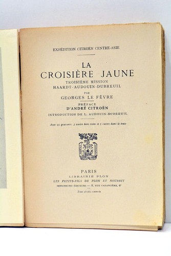 Croisière jaune troisième - la,