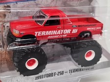 Greenlight 1/64 Ford F-250 1993 Monster Truck Terminator III Diecast Model Car