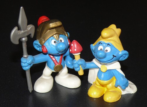 Figurines schtroumpfs roi - schtroumpfs,