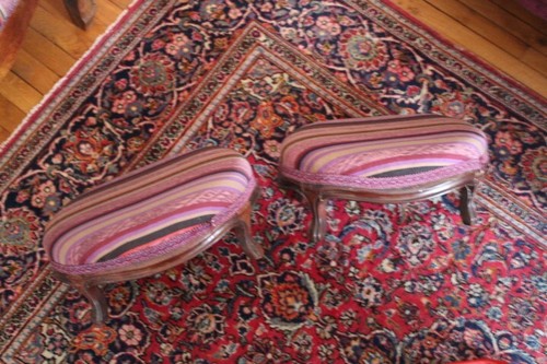 Lot deux reposes pieds ancien - lot,