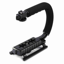 Black Super Grip Video DV SLR Camera Stabilizing Handle For DSLR DV Camcorde NEW