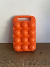 Boîte à Oeufs Orange - Contenance 12 Oeufs - Vintage - Années 70