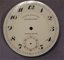 Cadran Fond de Montre à Gousset Email Emaillé Ancien Chronomètre Bayonne 19