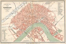 PLAN  ANCIEN de BORDEAUX - GIRONDE (33) -  édition 1877