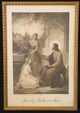 Ancien cadre en bois et stuc