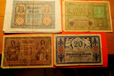 Lot de 9 BILLETS anciens REICH