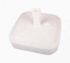 Pied De Parasol Blanc 12L Remplissable Rattan Support De Parasol