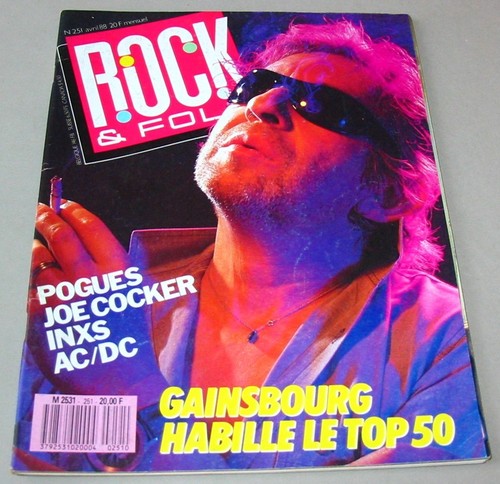 Rock folk 251 gainsbourg - rock, n°