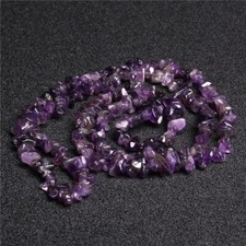 Collier de perles Améthyste grande longueur (80cm) en pierre Naturelle