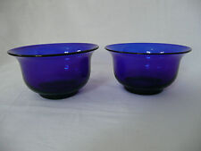 2 coupes cristal bleu époque