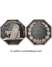 France Notaires, Auxerre  Jeton Argent Poinçon Abeille (1860-1879)