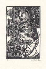 Exlibris Livre D'Art Bois