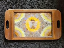 PETIT PLATEAU BRÉSILIEN MOSAÏQUE VÉRITABLES AILES de PAPILLONS  ?