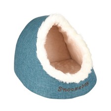 Panier igloo 38 x 40 x 32 cm snoozebay bleu pour chat