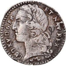 [#879694] Moneda, Francia, Louis XV, 1/10 Écu au bandeau, 12 Sols, 1/10 ECU, 176