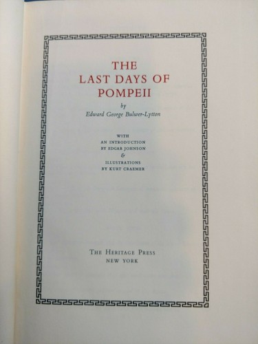 The last days pompeii by - days,