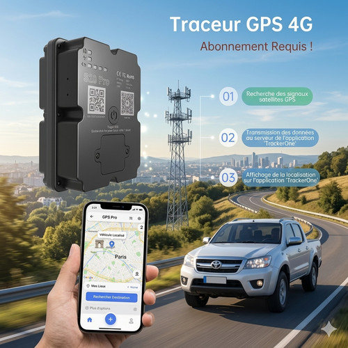Tracker gps voiture moto - 4g,