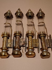 lot 4 lampes ancien applique wagon lit train rrci