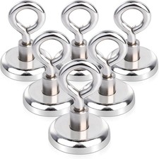 FPMYB Lot de 6 crochets magnétiques extra puissants en néodyme 32 mm -... 