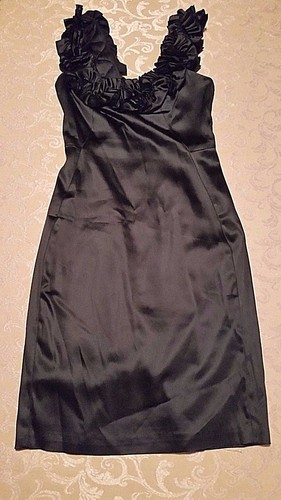 Nwt whbm black ruffle sateen - nwt,