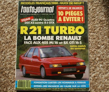 l'auto-journal n12 1987 r21 turbo 405 mi16 audi 90 205 xs r5 gtx modeles 88