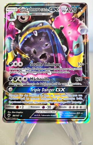 Carte pokémon grotadmorv - carte, gx