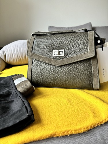 Sac ikks vert kaki - cuir, 100%