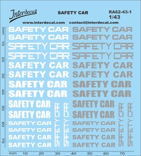 Safety car décalcomanies - safety,