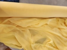 TISSU MOUSSELINE  3.00M X 1.50M JAUNE COUPON NEUF POLYESTER