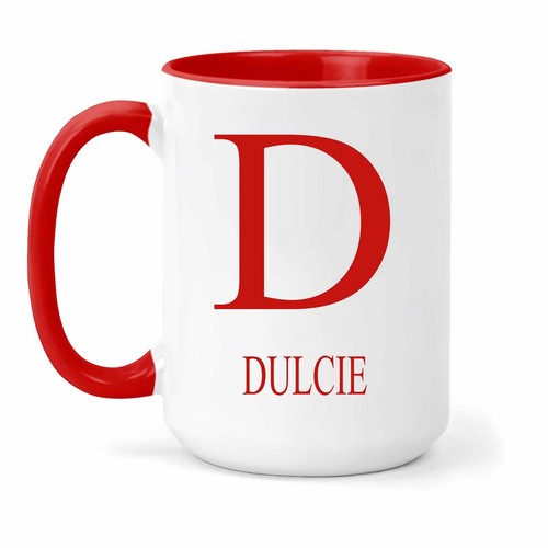 Dulcie nom initiales tasse - dulcie, &