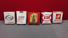 Lot de 5 paquets de cigarettes vides PEU COURANTS  (Anciens - vintage)
