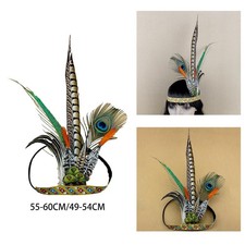 Coiffe de plumes d’inspiration indienne pour mascarade de cosplay de