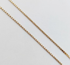 Chaine fine or 14k à mailles vénitiennes 46 cm vintage