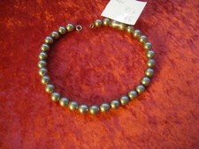 collier VINTAGE en perles de métal ras-de-cou Taille 38cm   _382