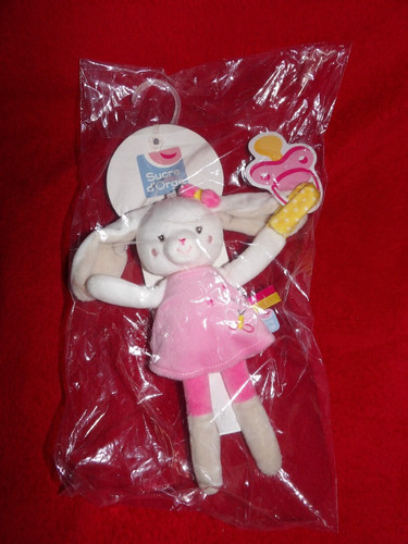 Doudou peluche attache tétine - attache,