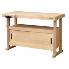 Établi bois - menuisier - caisson portes coulissantes - 1,2 m - presse OUTIFRAN