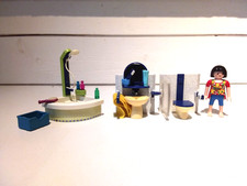 PLAYMOBIL LOT SALLE DE BAIN COMPLÈTE  MAISON MODERNE / CONTEMPORAINE