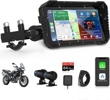 Moto Carplay Android Auto,Dashcam Av+Ar, Ecran 6,25" écran, IP67, BT 64G, MT26