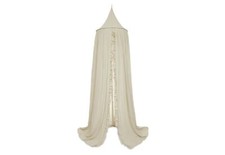 Baldaquin Vintage Ruffle Nougat - Hauteur 245 cm - Ciel de lit pour lit de bé...