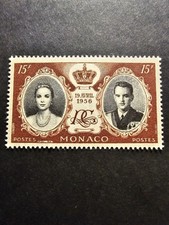 TIMBRE FRANCE MONACO MARIAGE