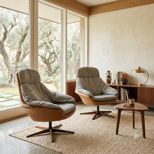 Fauteuils vintage henry walter - fauteuils,