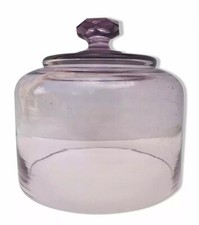 Très Ancienne Cloche En Verre Strié, Bullé