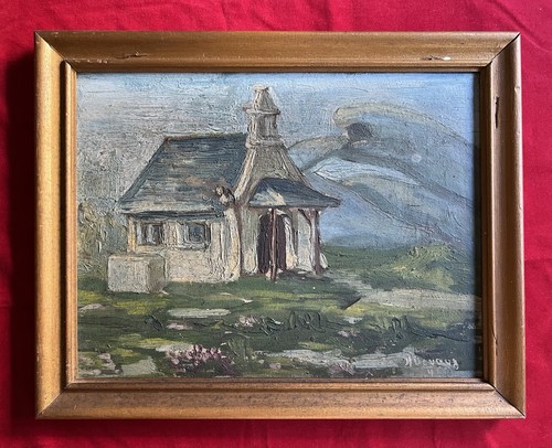 Vintage french oil painting - french,