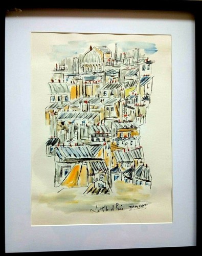 Art tableau peinture - art, toits