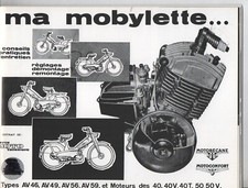 Mobylette Motobécane Motoconfort types AV46 AV49 AV56 AV59 revue technique moto