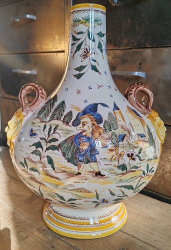 Gourde faïence majolique - faïence,