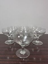 Lot 10 coupes champagne anciennes cristal